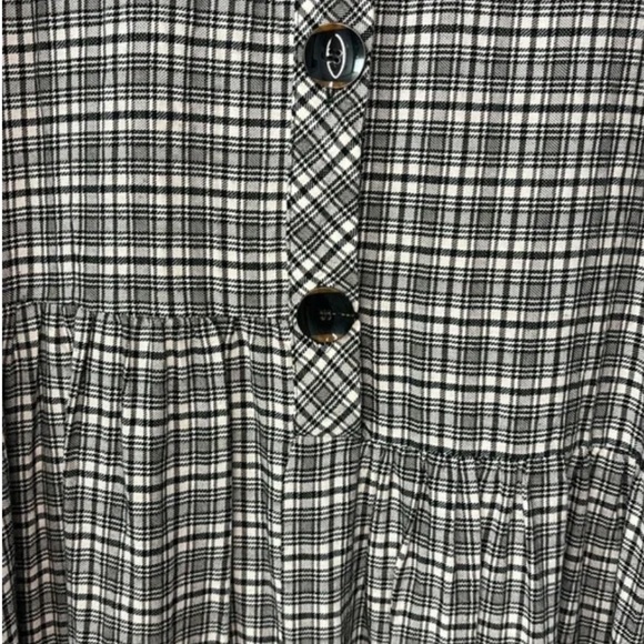 Zara Black Plaid Midi Dress - Picture 5 of 8